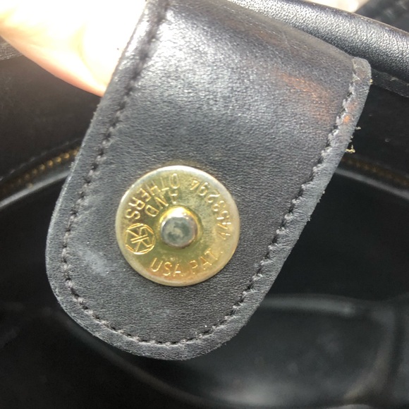 Vintage COACH Black Large Legacy Shopper Shoulder Bag Tote 9090 COA - Picture 8 of 17